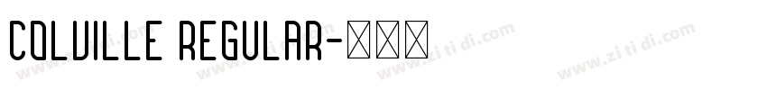 Colville Regular字体转换